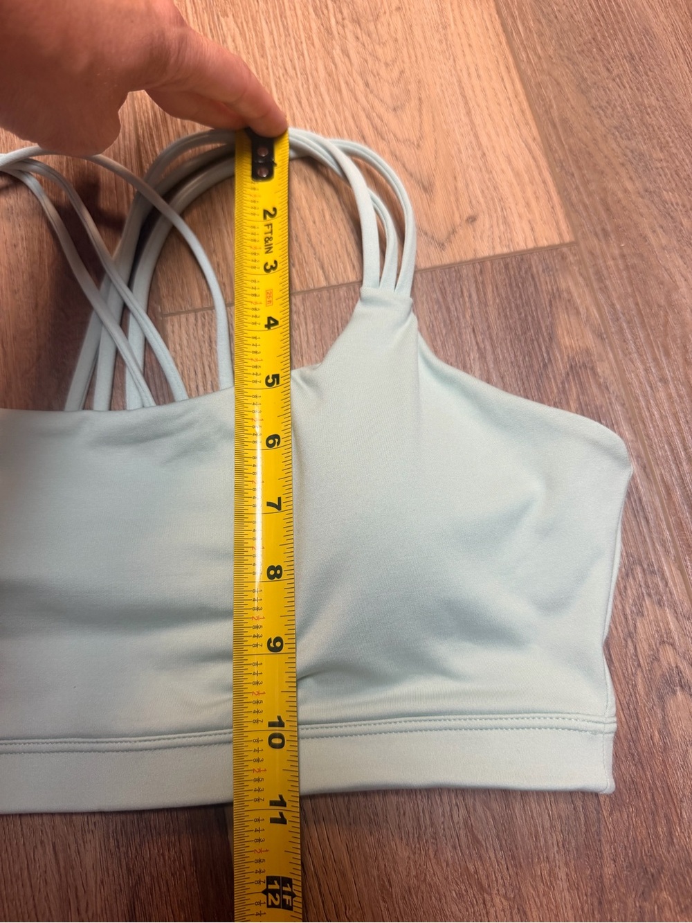 GapFit Eclipse Strappy Sports Bra Medium Support M Frothy Aqua Padded M Running - Picture 9 of 9